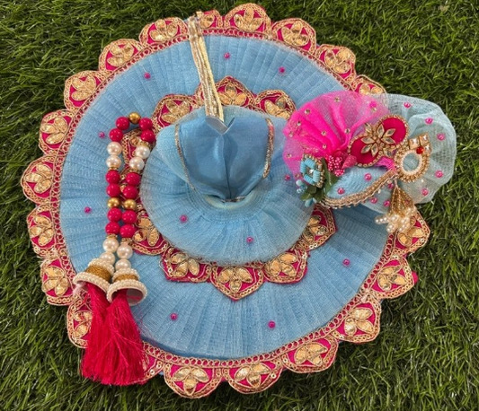Lace work poshak for Laddu Gopal Ji