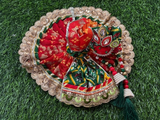 Lace work poshak for Laddu Gopal Ji