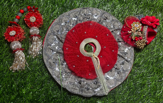 Lace work poshak for Laddu Gopal Ji