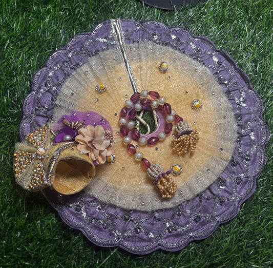 Lace work poshak for Laddu Gopal Ji