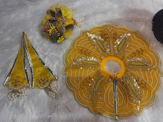Poshak with moti sequence and embroidery work for Laddu Gopal Ji