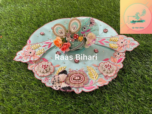 3D butterfly hand embroidered specialised work poshak for Laddu Gopal Ji